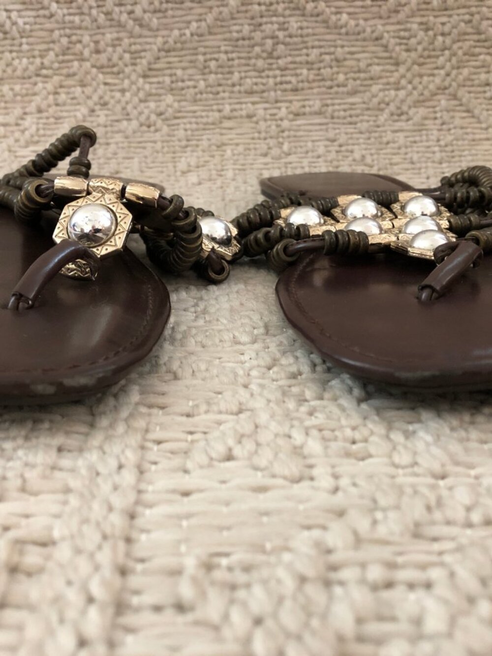 Jessica Simpson Carsi Women Flip Flop Sandal Shoes Brown Synthetic Size 8 Medium - Picture 6 of 8